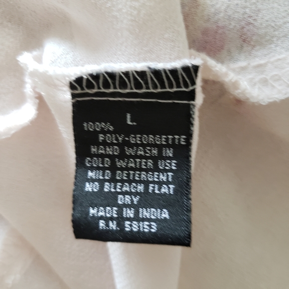 Chaudry KC Sports Sheer Flower Sequined Top Large - Picture 9 of 9